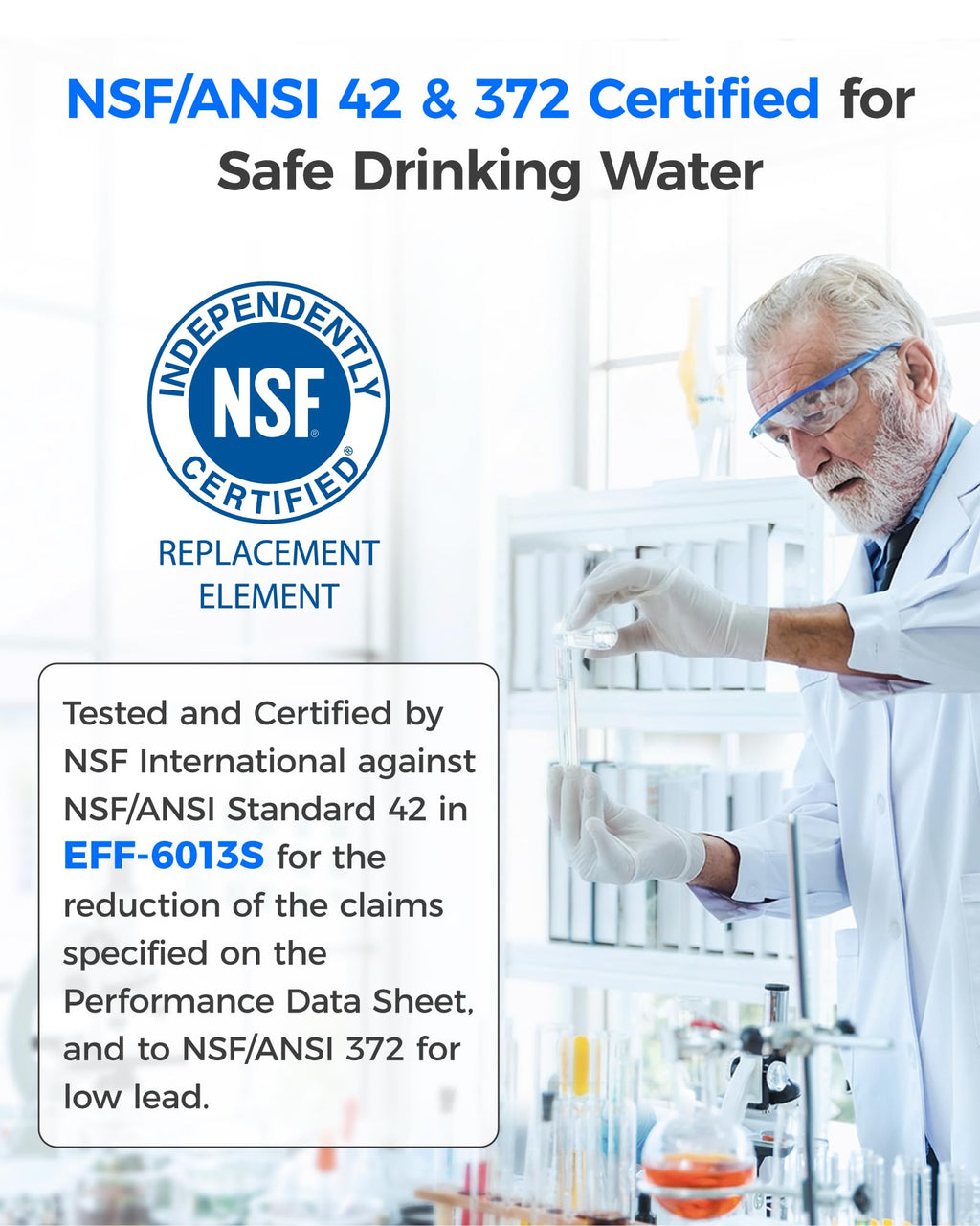 WD-F13 Refrigerator Water Filter, Replacement for GE MWF