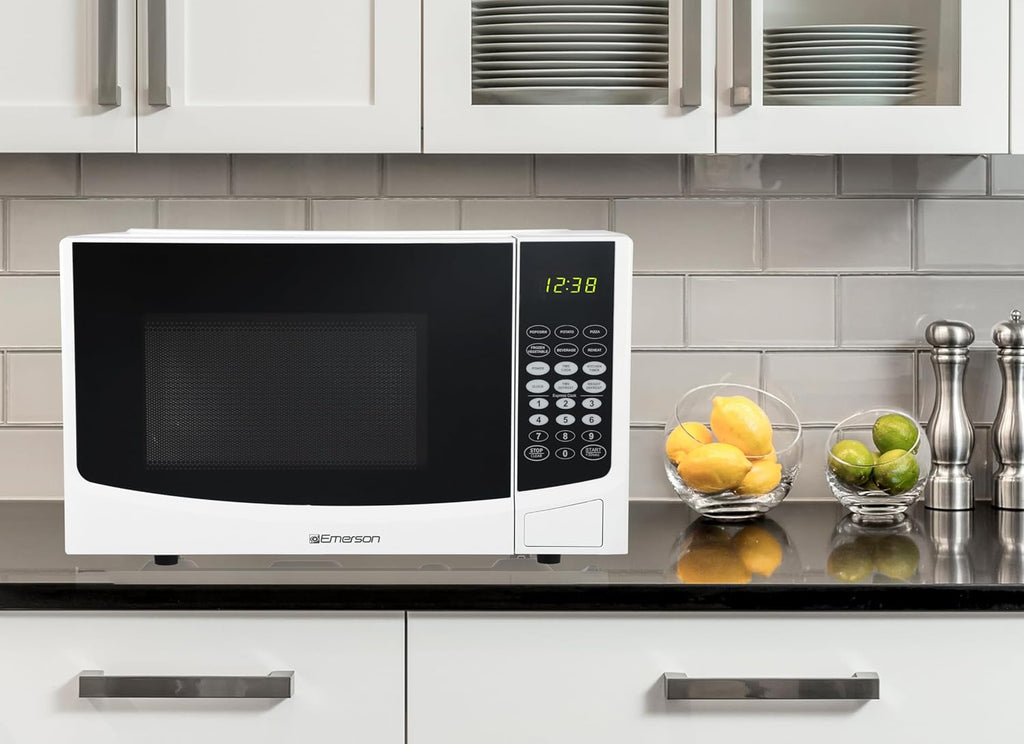 0.9 Cu. Ft. Compact Countertop Microwave Oven with Touch Control, LED Display, 900W, 6 Auto Menus with Removable