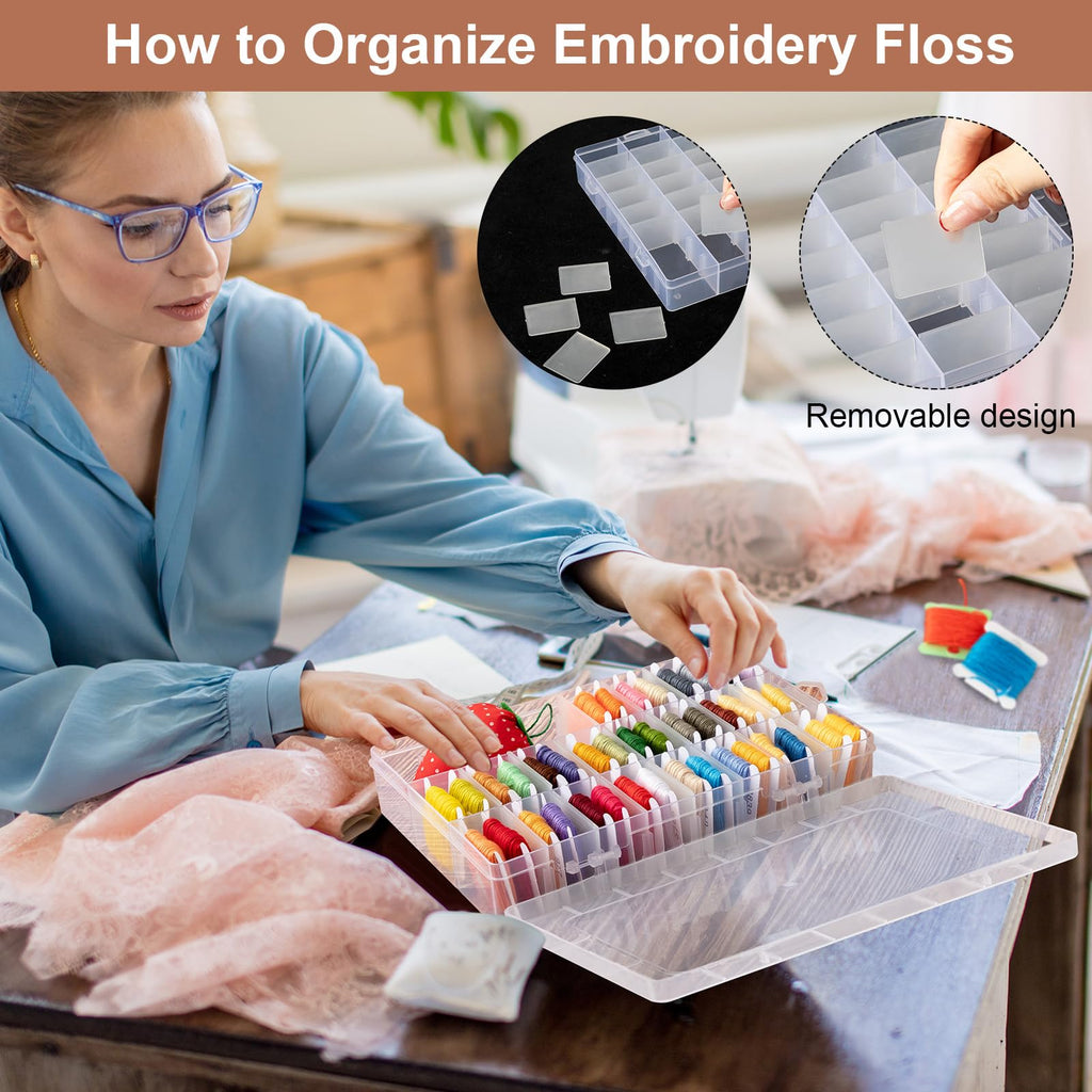 500 Pcs Set Embroidery Floss Bobbins Thread Organizer Kit