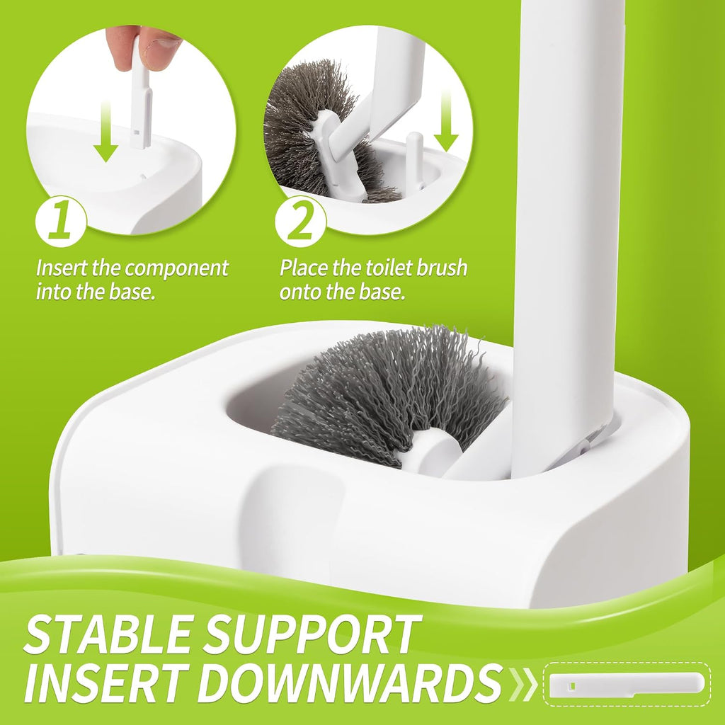 Toilet Brush and Plunger Set Hidden | S-Shaped Toilet Brush Plunger Combo, Perfect for Homes, Apartments & Bathrooms