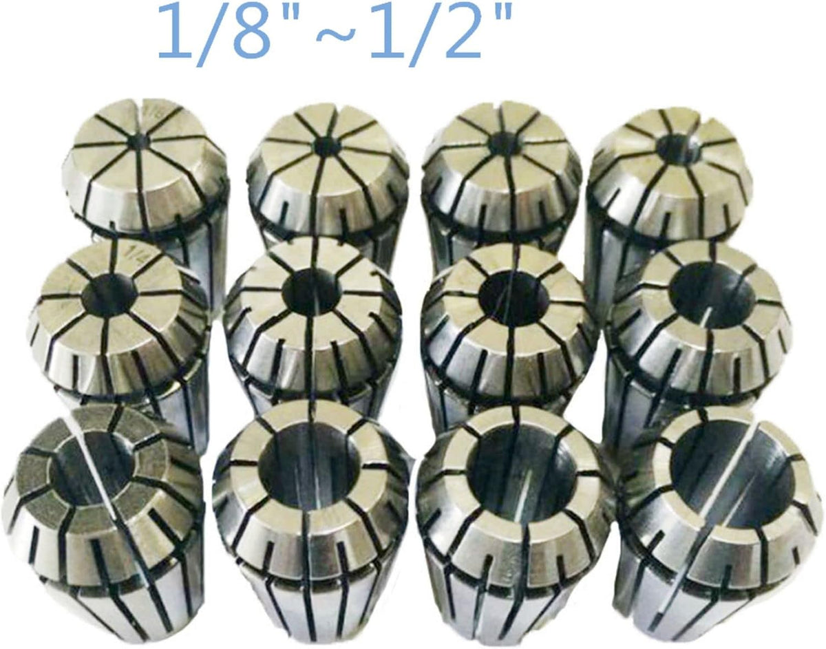12 PCS ER20 Collets Set 1/8-1/2 Super Precision ER-20