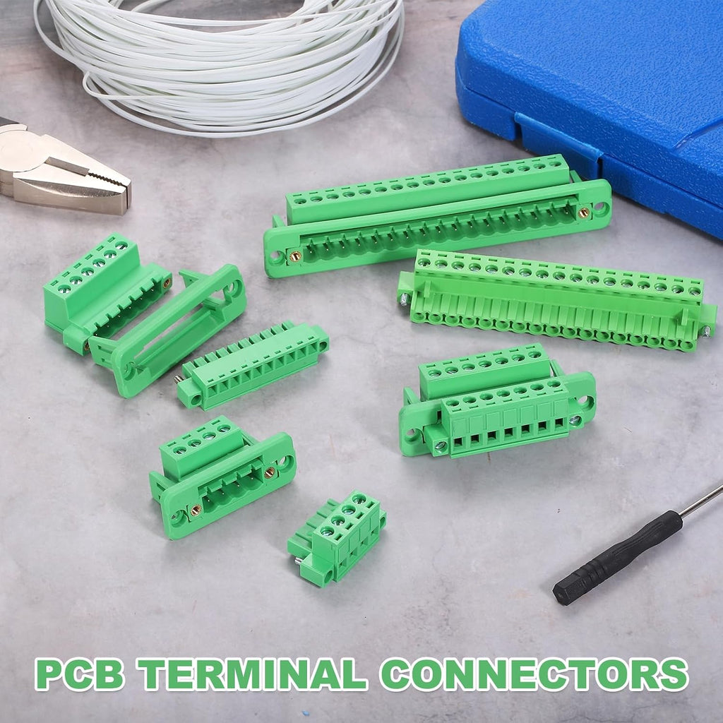 MECCANIXITY 12-Pin 5.08mm Pitch Plug Screw Terminal Block Connectors