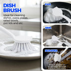 6 Pack Dish Brush Set with Bottle Brush, Dish Scrub Brush,Black