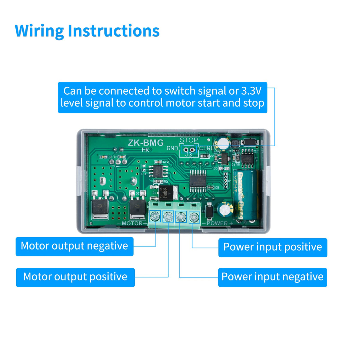 EC Buying ZK-BMG DC Motor Speed Controller, DC Motor Controller 9V-60V/12A/500W DC Encoder, PWM Control Adjustable Speed Variable Rotary Switch PWM Signal Generator Module