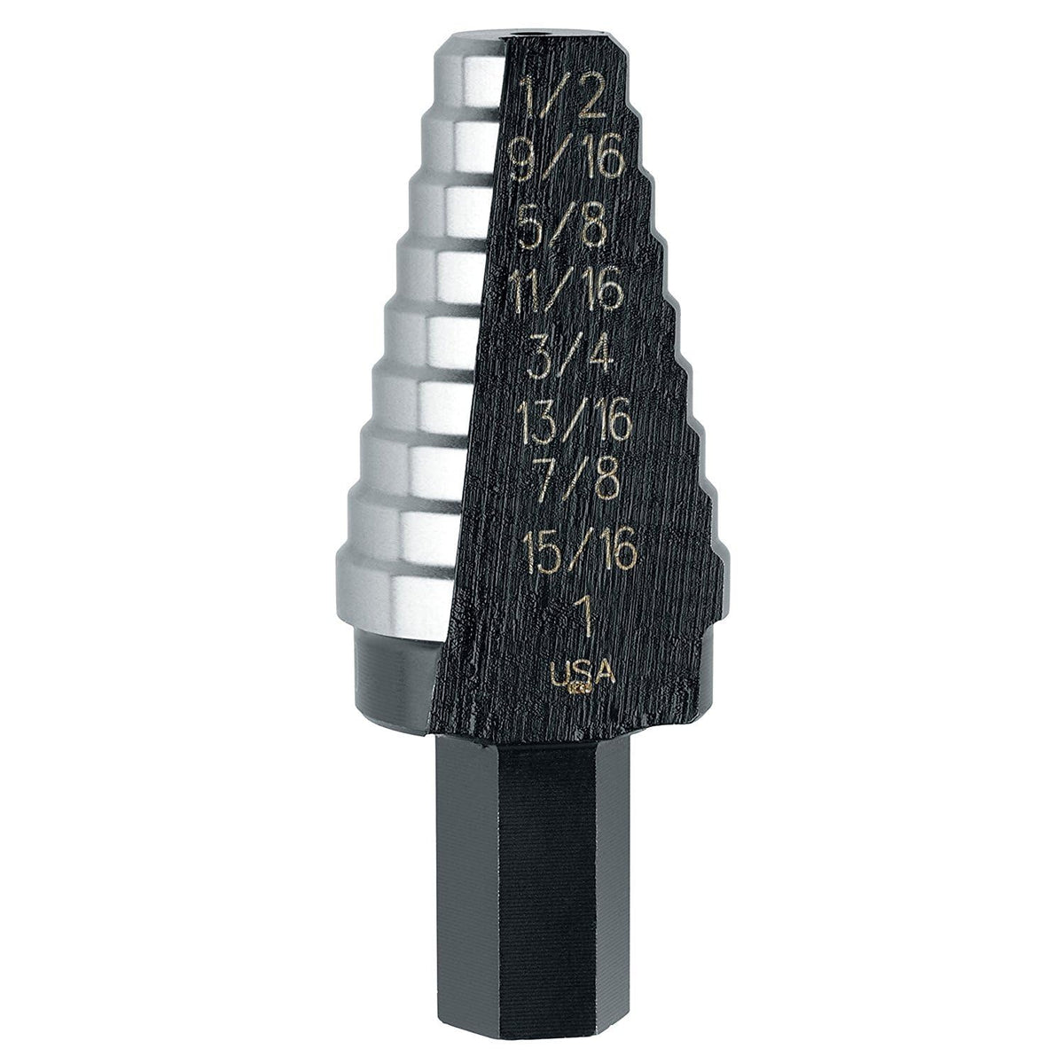 Irwin Tools Unibit #20 9/16-Inch to 1-Inch Step-Drill Bit, 1/2-Inch Shank (10220)