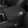 Upgraded Car Center Console Cover,Microfiber Leather Car Armrest Cover Cushion with 2 Storage Bags,Universal Car