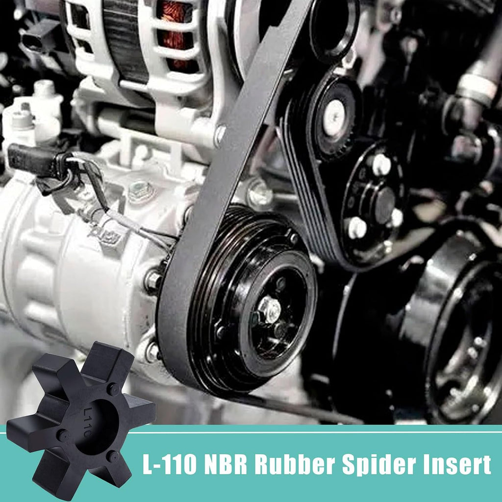 Flexible L110 NBR Rubber Spider Insert Solid Spider Center Inserts Fits for Lovejoy Martin L-Jaw Coupling (4 Pack)