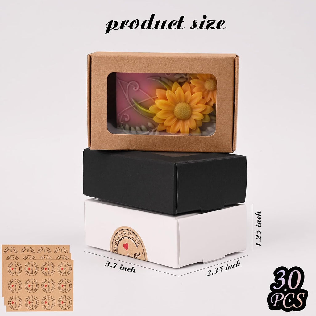 Soap Boxes for Homemade Soap, Soap Packaging Gift Box with Window