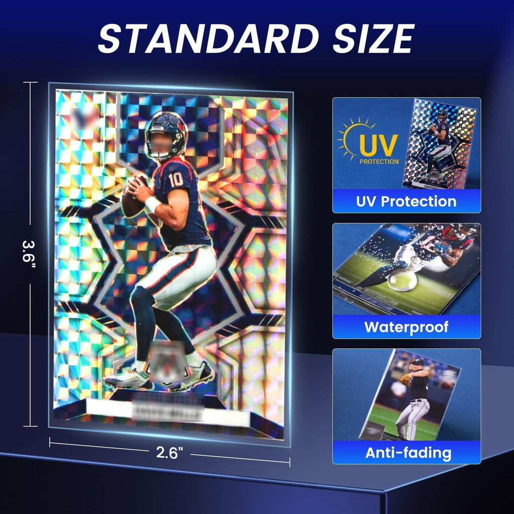 600ct Clear Card Sleeves for Trading Cards, Baseball Sports Soft Sleeves | Ultra Soft Plastic Card Protector Sleeve