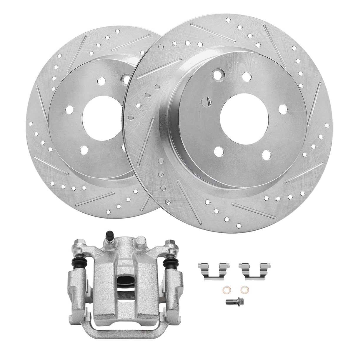 308mm Rear Drilled Rotors Right Brake Caliper Replacement