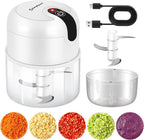 EASYSPEED Electric Garlic Chopper 1 Cup, Mini USB Charging Wireless Food Processor with 304 Stainless Steel, 3 Sharp