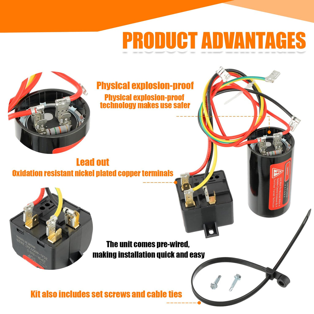 HUAREW CSR-U1 Hard Start Capacitor Kit