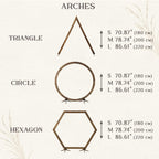Wooden Triangle Wedding Arch, Rustic Ceremony Backdrop Stand