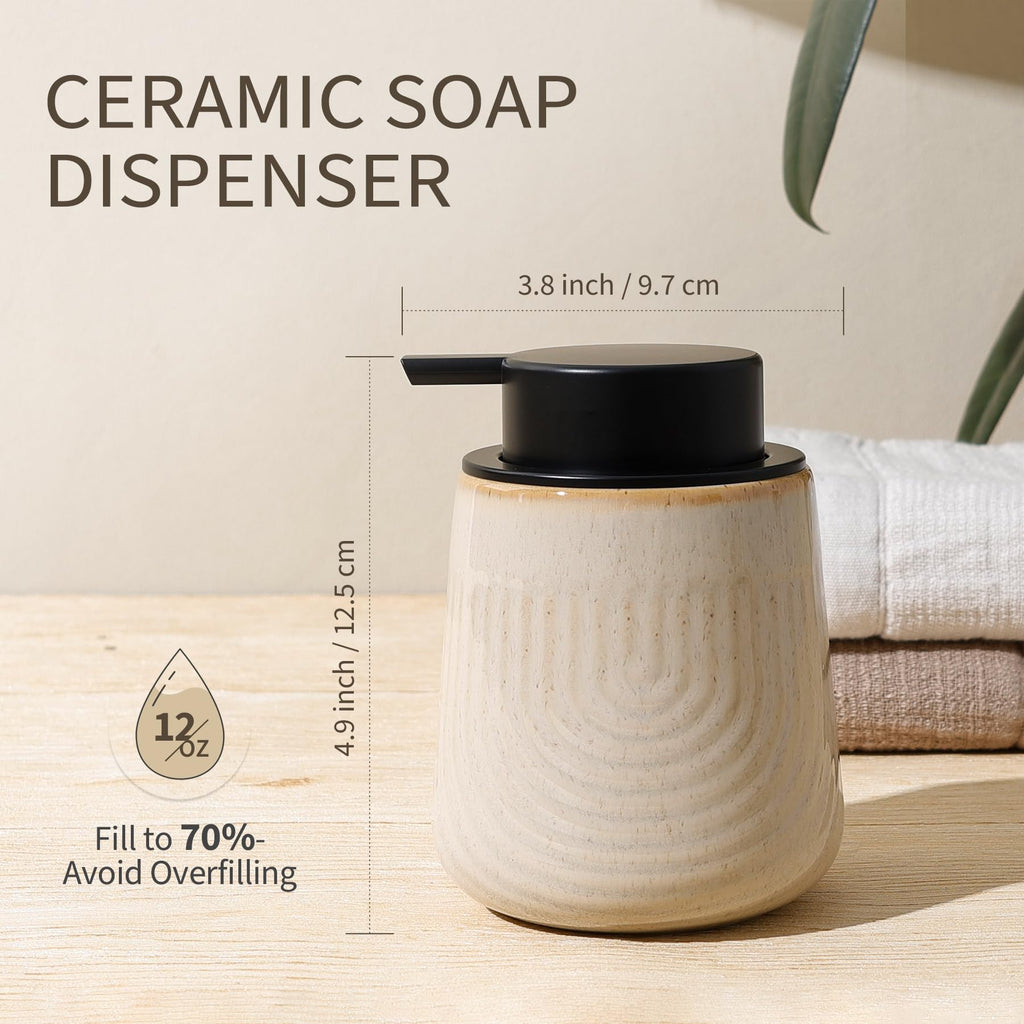 Ceramic Liquid Soap Dispenser, Whirlpool Pump for Bathroom