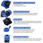 ZBLZGP FD20 5 Pin Solder-Free IP68 Dustproof Quick Lock Connector, Screw Terminal Diagonal Fixed Plug for Industrial Control Panel Wall Mount Installation