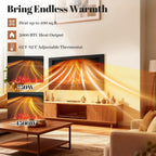 36" Electric Fireplace Insert, Wall Recessed/Mounted, Freestanding Fireplace with Remote Control, 3 Color Adjustable