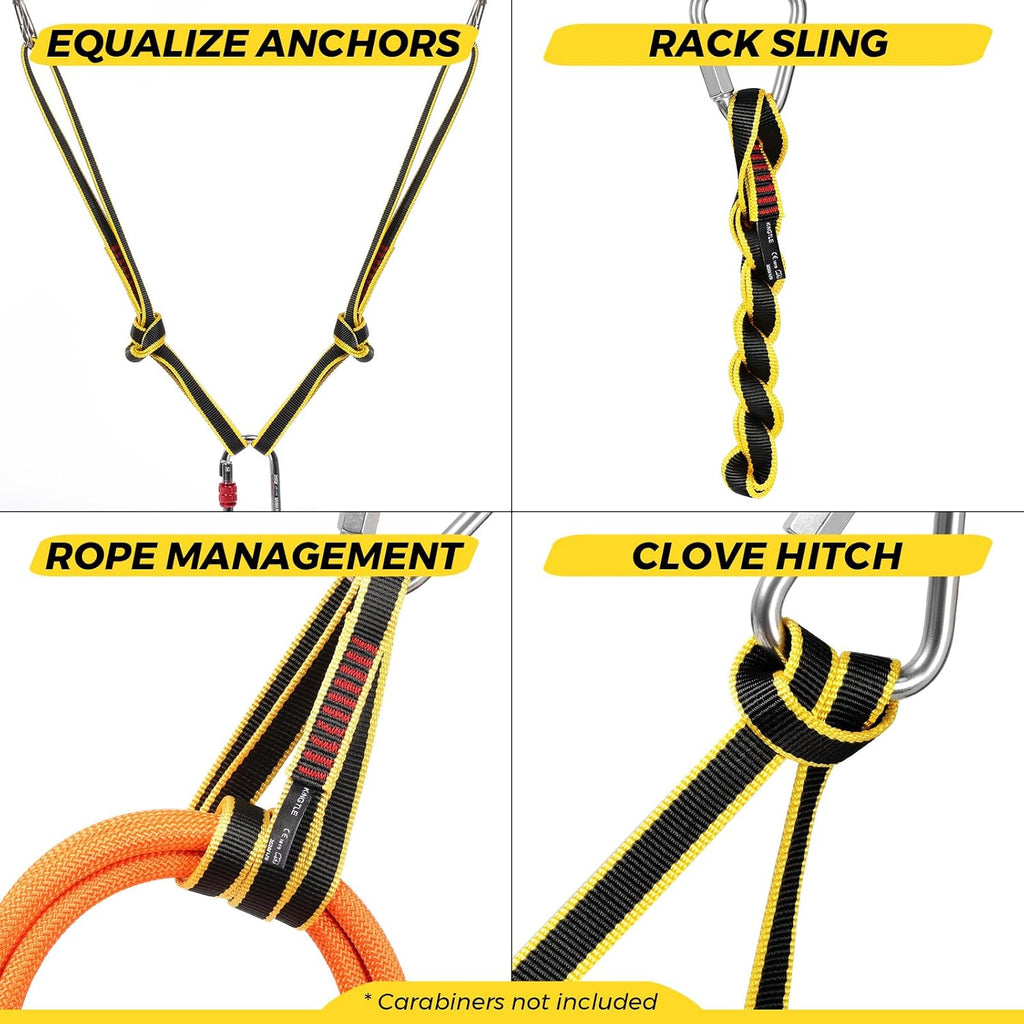 18MM Nylon Climbing Sling Runner Rock Climbing Webbing Straps | Nylon Sling Runner 23KN CE2008/EN566 for Rock