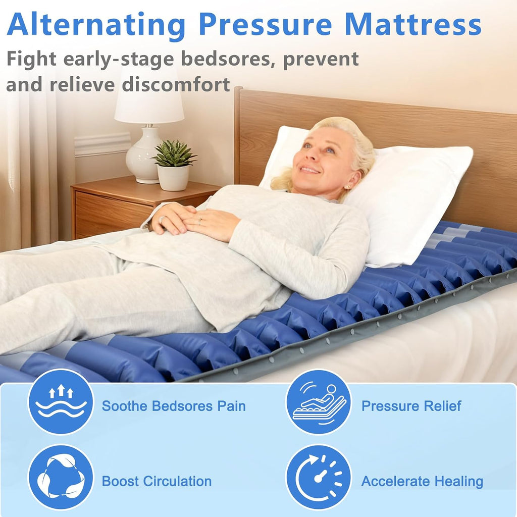 Alternating Pressure Relief Air Mattress Topper for Bedsore