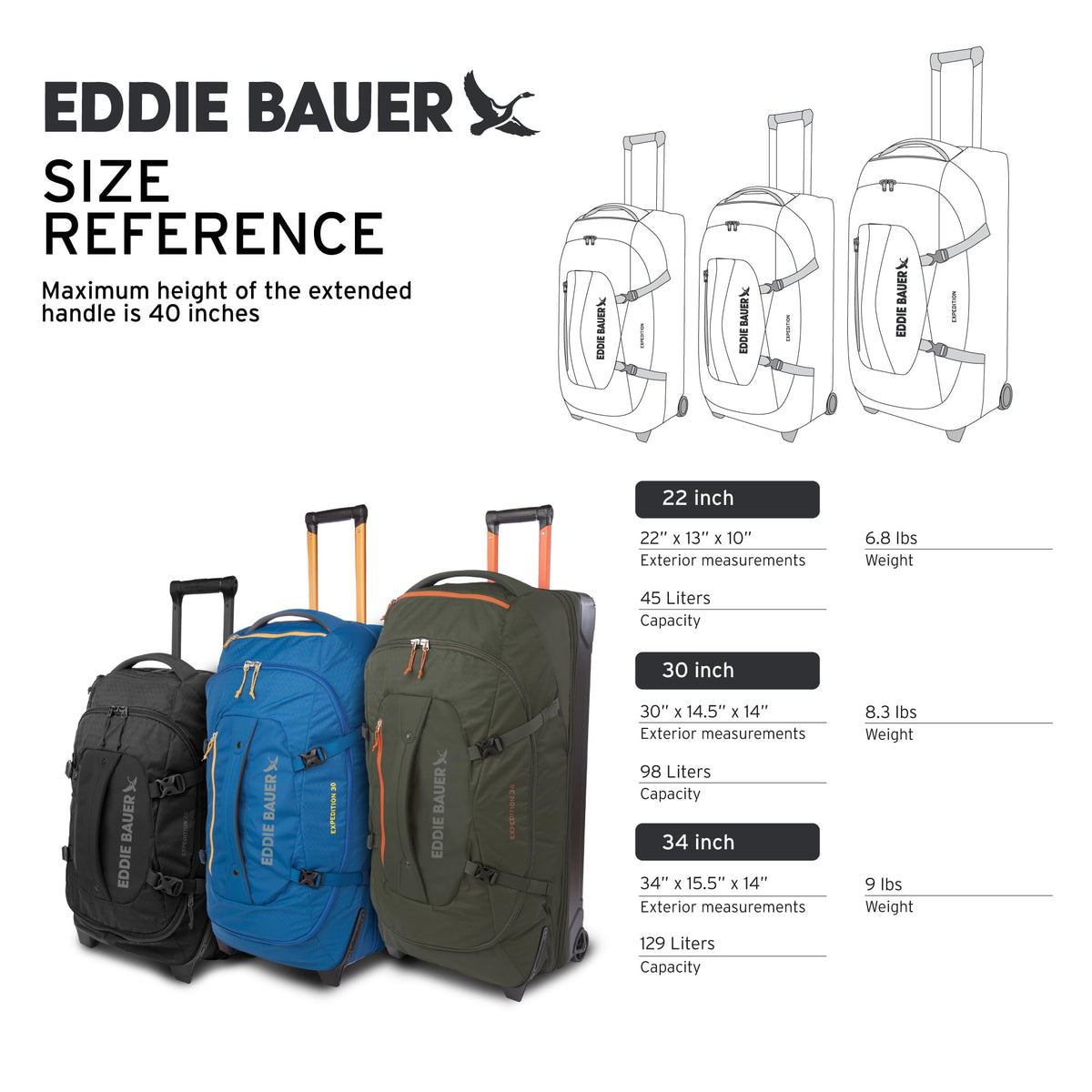 Expedition Rolling Duffel Bag with Wheels - Dark Thyme, 30"
