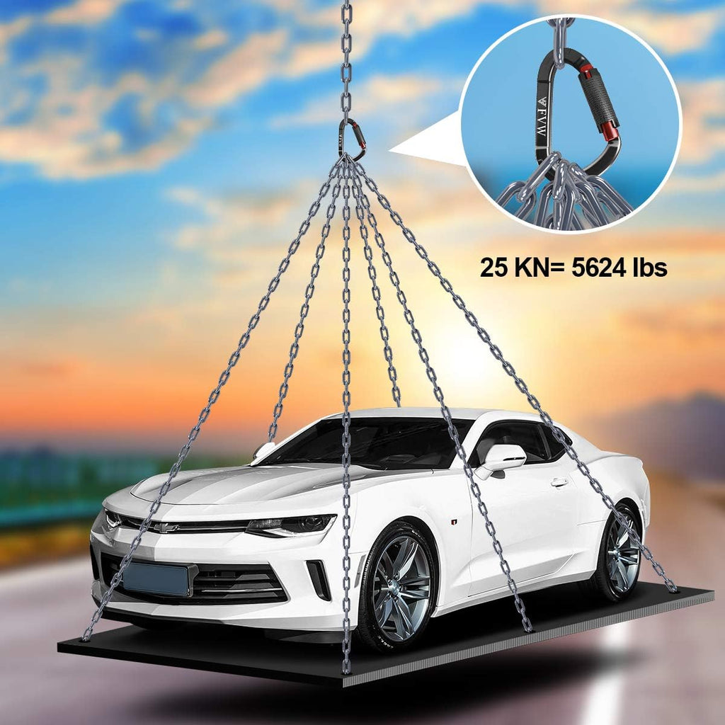 Auto Locking Rock Climbing Carabiner Clips,Professional 25KN (5620 lbs) Heavy Duty Caribeaners for Rappelling Swing
