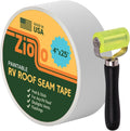 Paintable RV Roof Seam Tape with Roller - 4" x25' Leak Repair Tape for EPDM, TPO & Fiberglass - Compatible with All