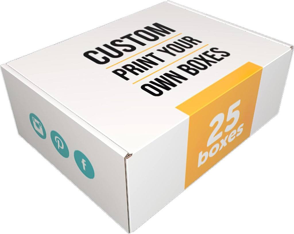 Make Your Own 10 x 8 x 4" Custom Boxes, Printed on the Outside (Mailers & Shipping Boxes). Great for Subscriptions