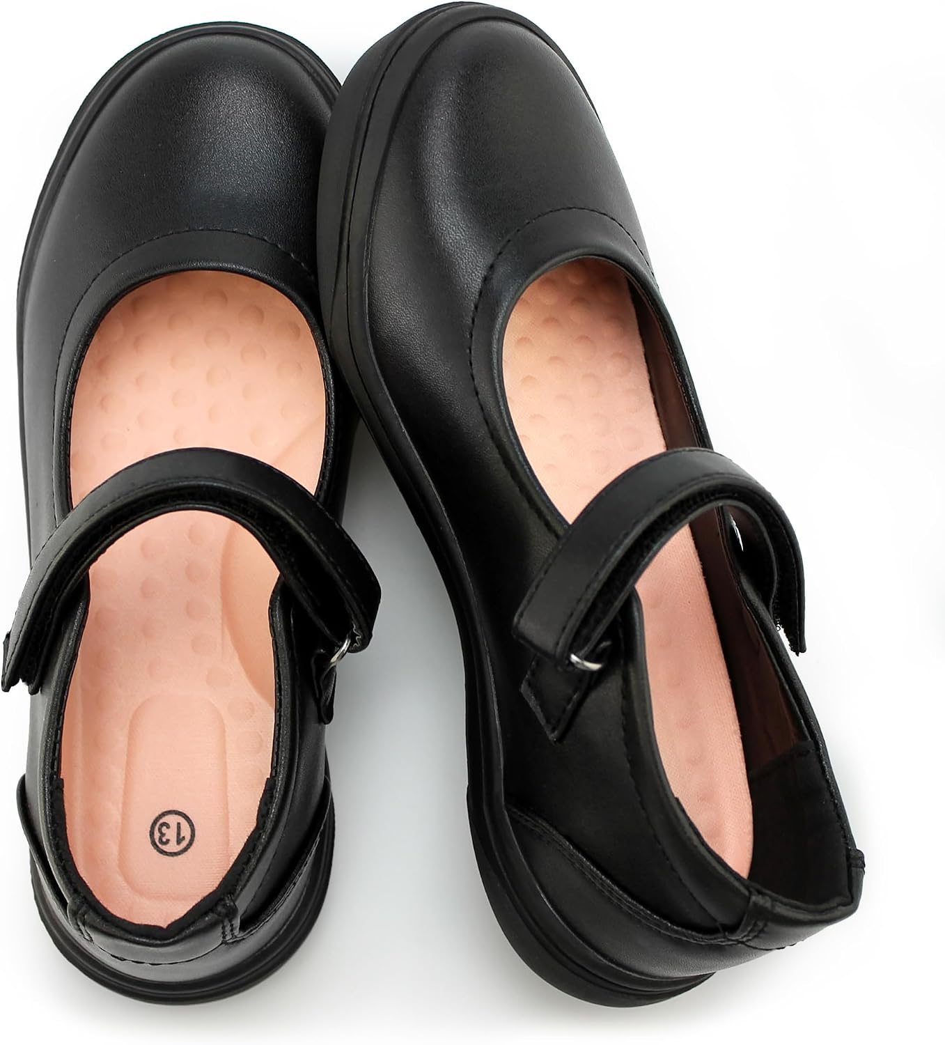 Girl's Mary Jane Flats Lightweight School Uniform Shoes Black Dress Shoes (Toddler/Little Kid/Big Kid/Youth)
