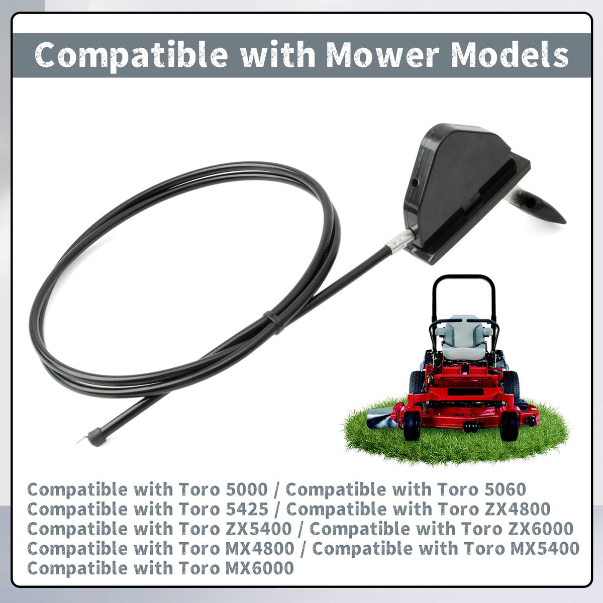 Erchon 131-1006 Throttle Control Lever Cable Compatible with Toro