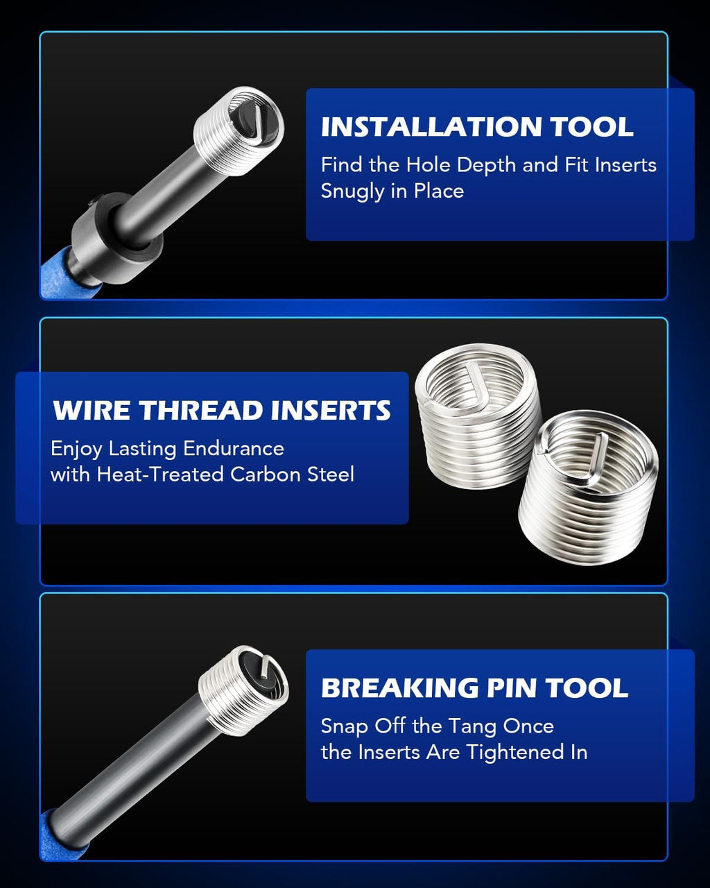 OMT Thread Repair Kit, M10x1.25 Metric Restorer Set, HSS Bit