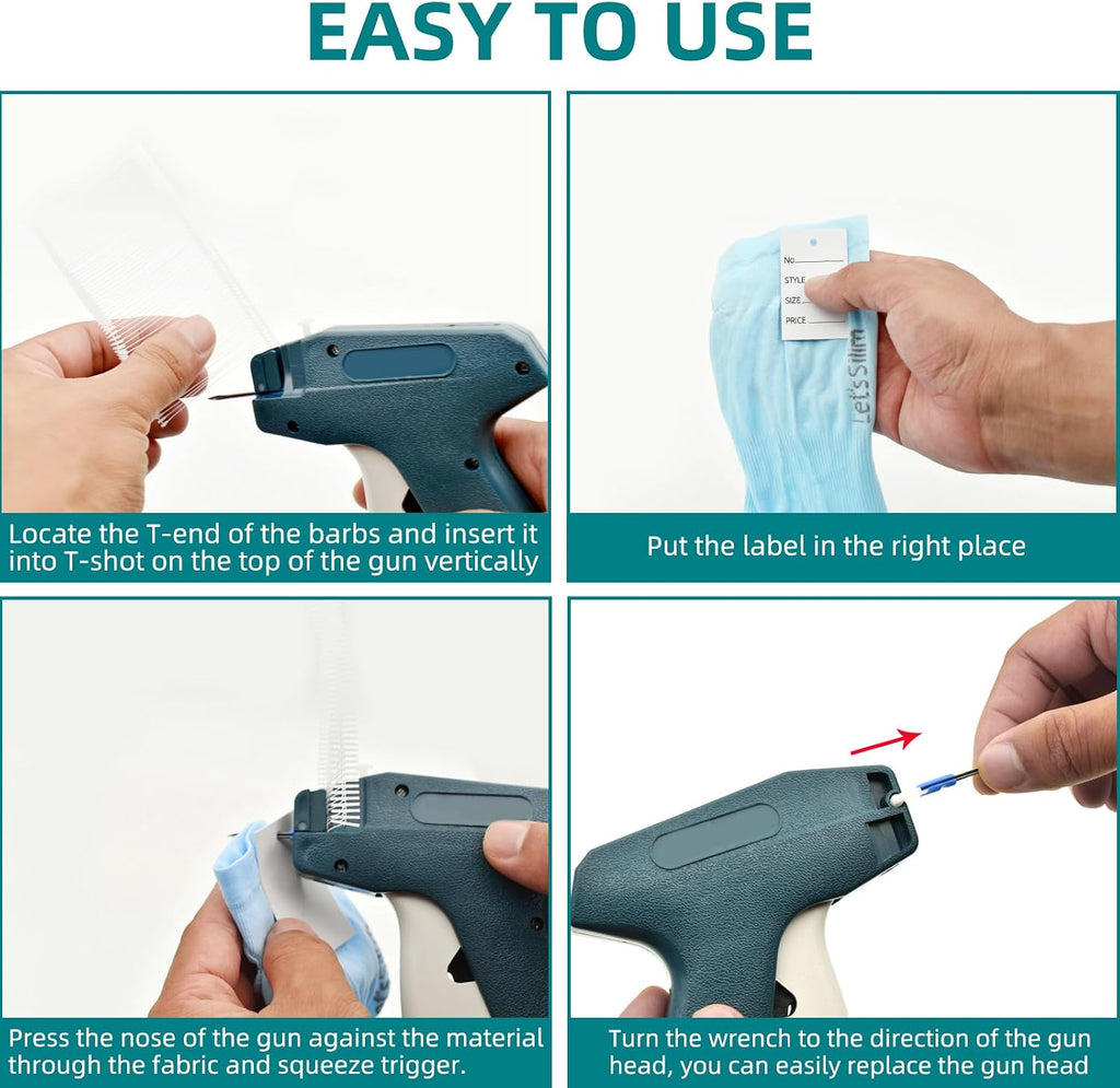 Price Tagging Gun for Clothing, Retail Tag Attacher Gun for Clothes