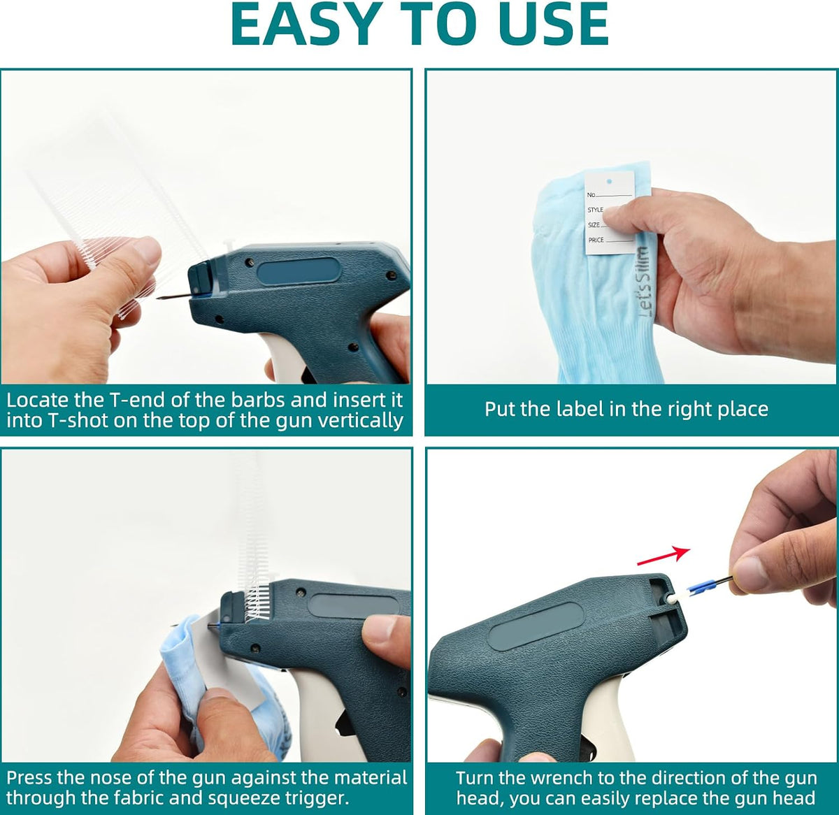 Price Tagging Gun for Clothing, Retail Tag Attacher Gun for Clothes