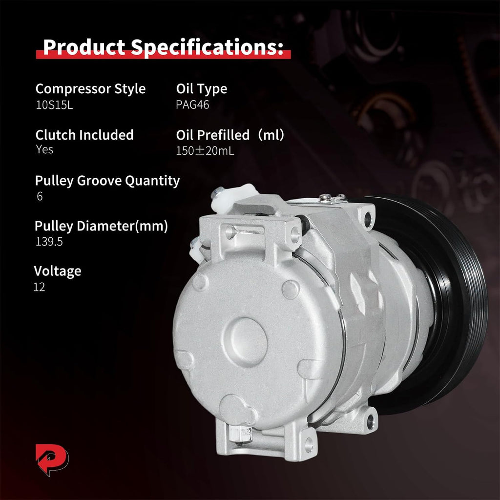 PHOBOOS A/C Compressor with Clutch Compatible with Toyota
