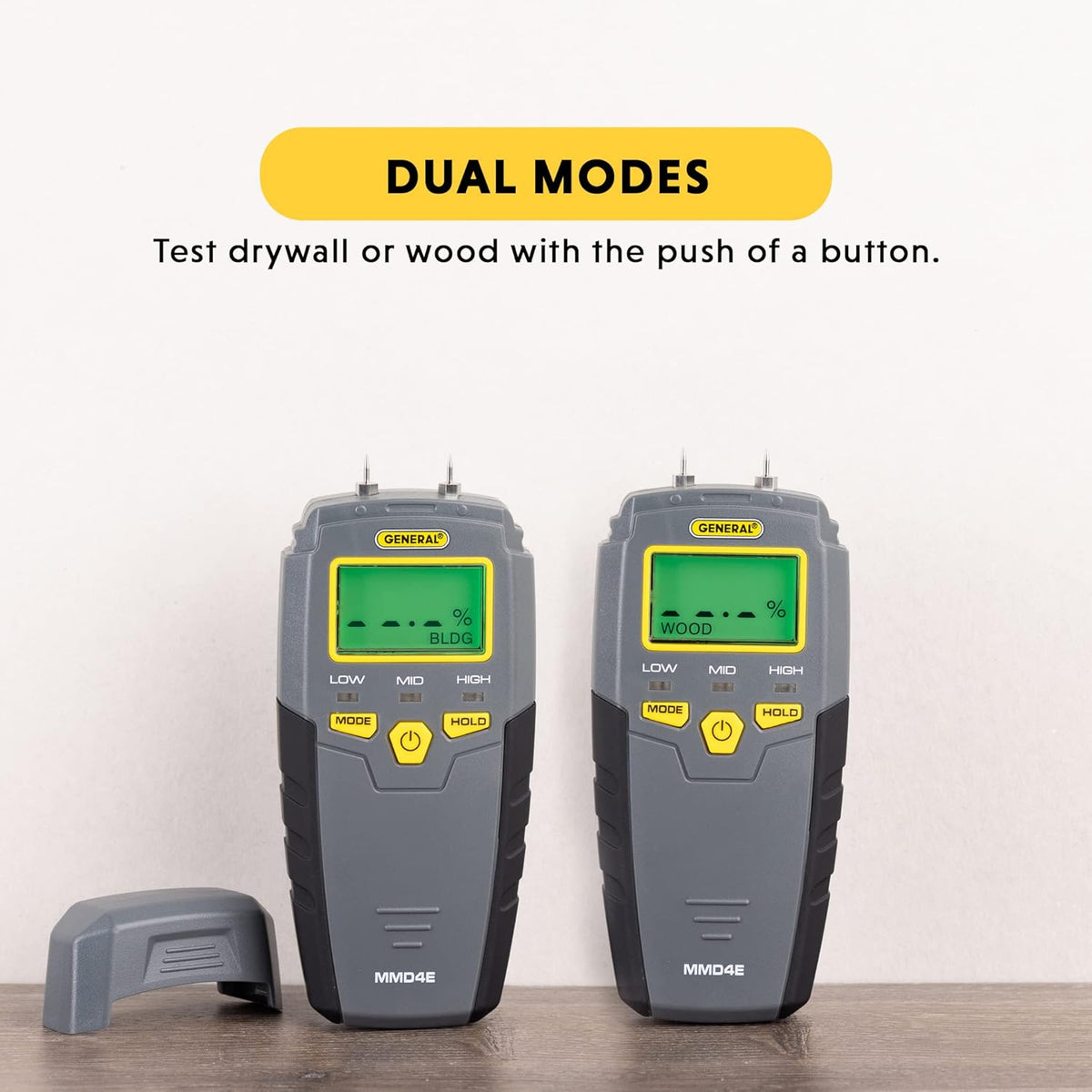 MMD4E Moisture Meter for Wood, Walls & Water Leak Detection | Pinless wood moisture meter for drywall & walls.
