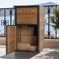 Large Package Delivery Boxes for Outside,Strong Metal Frame Large Parcel Drop Box with Combination Lockable, Secure