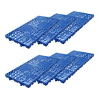 Plastic Pallets, 6 Pack Lightweight Waterproof Floor Pallets,Spliceable Outdoor Breathable Grid Platform for Garage