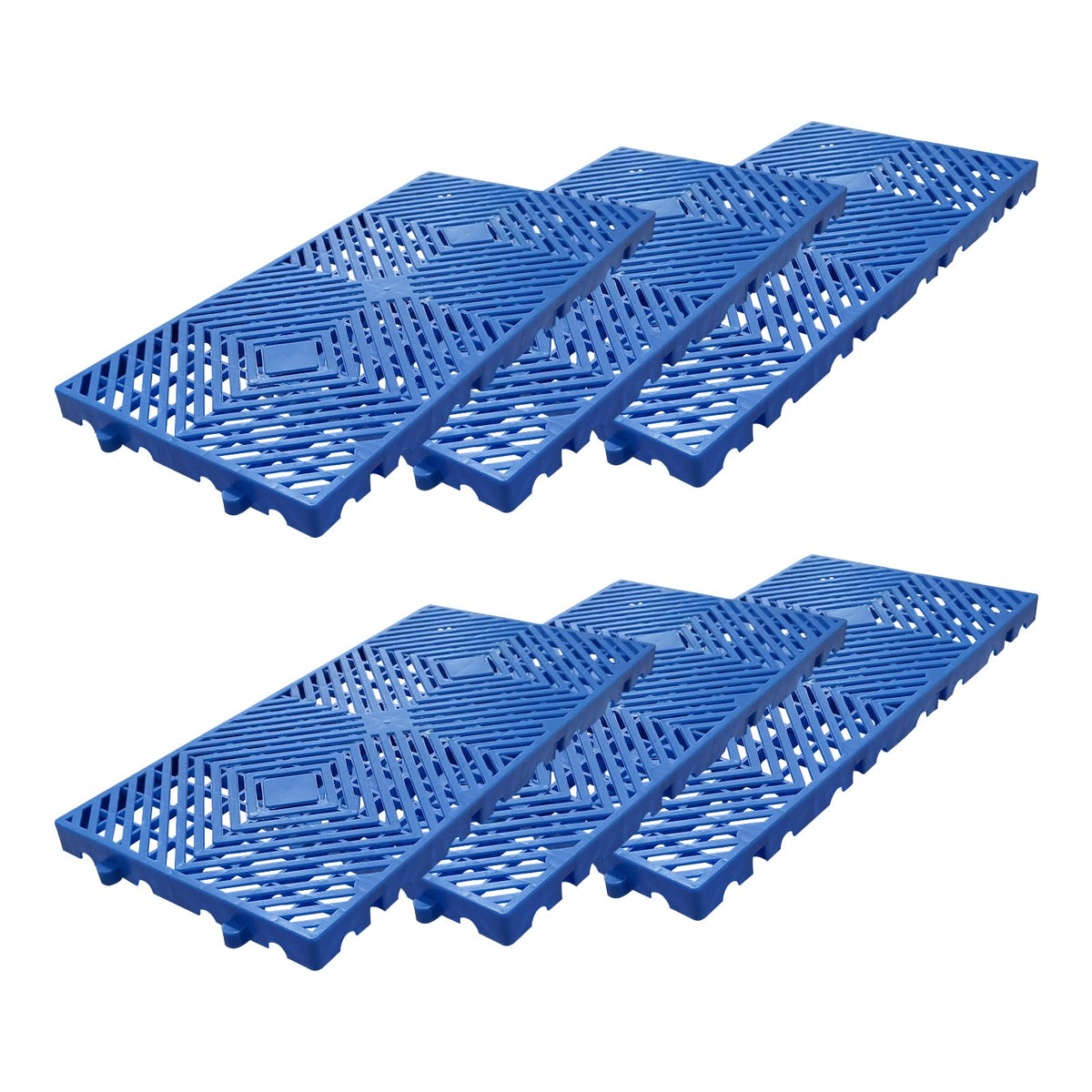 Plastic Pallets, 6 Pack Lightweight Waterproof Floor Pallets,Spliceable Outdoor Breathable Grid Platform for Garage