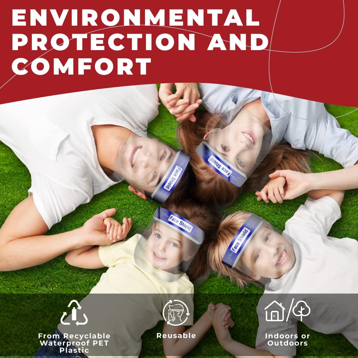 Face Shield | 10 Pack | Clear Plastic Full Face Shields