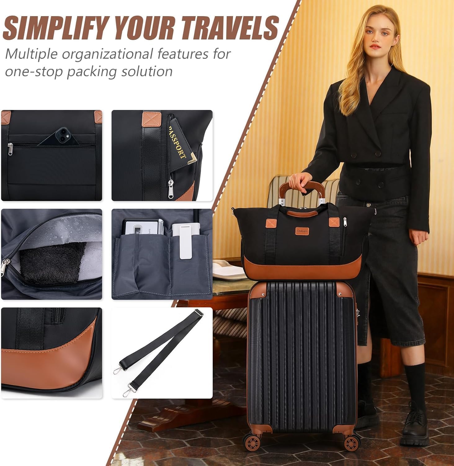 Carry On Luggage Sets 3 Piece, 20 Inch Luggage 22x14x9 Airline Approved with Wheels and TSA Lock, ABS Lightweight