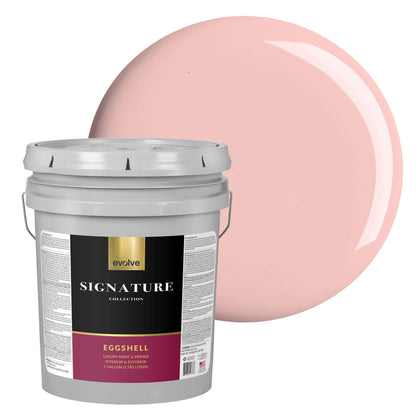 Signature Collection Luxury Interior Paint & Primer, Eggshell Sheen (Flamingo), 5 Gallon – Premium One-Coat Coverage