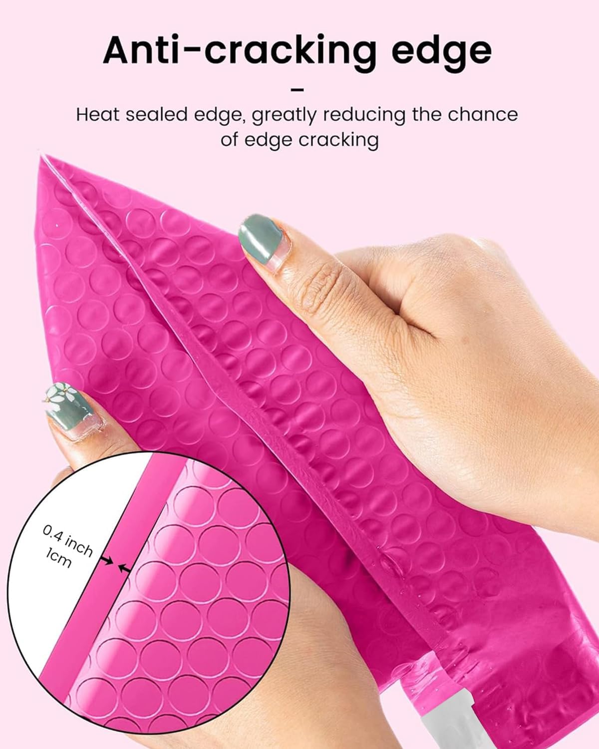 Bubble Mailers 6x10" Usable Size 6x9" Padded Envelopes Pink 25 Pack