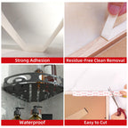 Double Sided Tape Heavy Duty for Walls, Removable mounting Tape 1in X 9.85ft, Strong Adhesive Foam Tape for Carpet