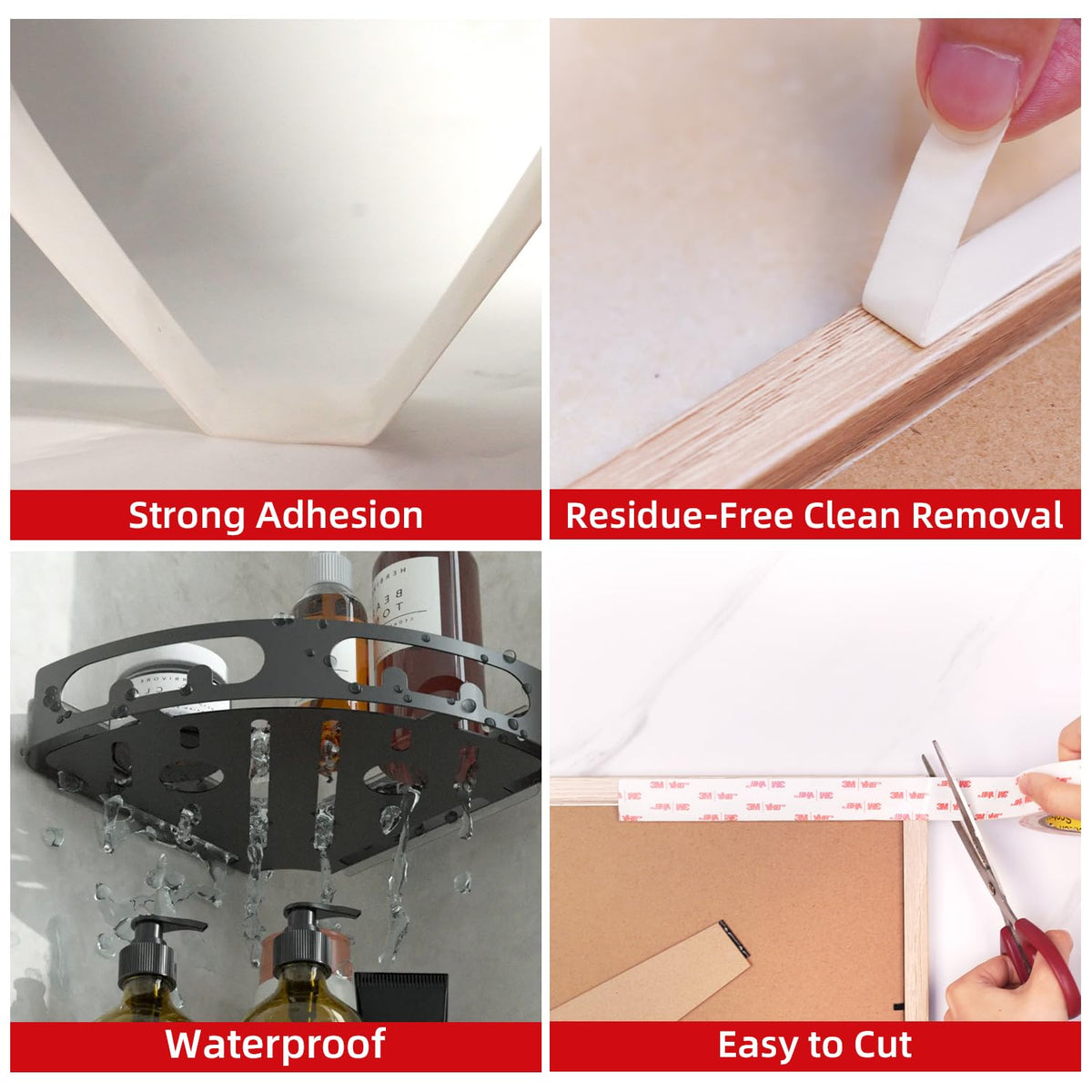 Double Sided Tape Heavy Duty for Walls, Removable mounting Tape 1in X 9.85ft, Strong Adhesive Foam Tape for Carpet