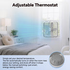 20" Box Fan with Thermostat, Powerful Airflow