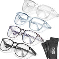 4 Pack Safety Glasses Anti Fog Goggles, Blue Light Blocking Stylish Safety Glasses for Women Nurses Protective Eyewear
