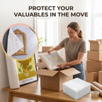 12"x12" Foam Wrap Sheets for Packing, 50 Pack Dish Packing Supplies for Moving Cushion Foam Pouches Cushioning Foams