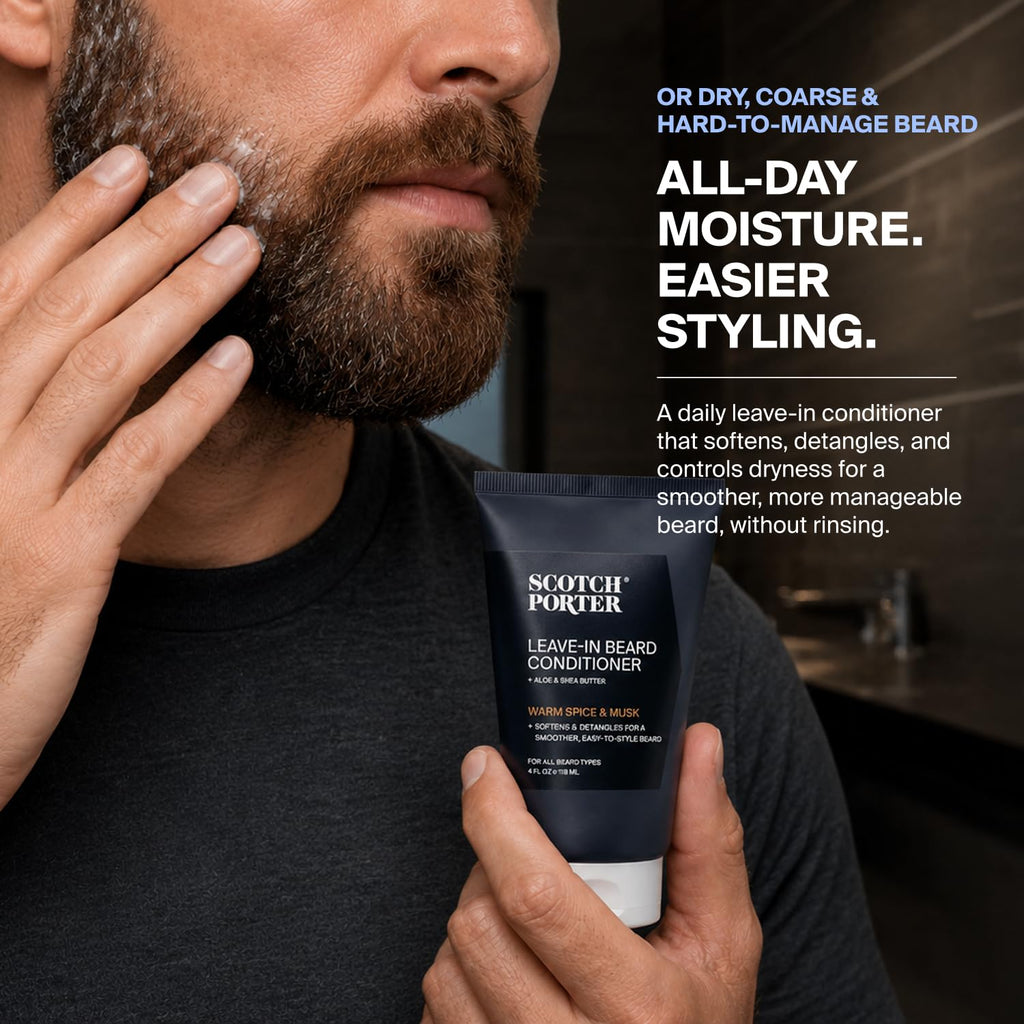 Restorative Leave-In Beard Conditioner, Warm Spice & Musk