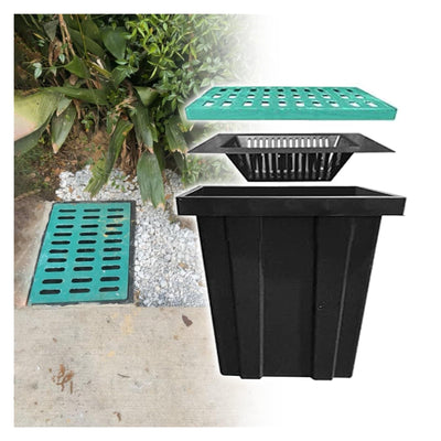 Drainage Catch Basin 18x18 26x18 22x14, Small Large Dry Well for Drainage Not Predrilled, Storm Drain Box with Drain