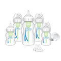 Anti-Colic Options+ Wide-Neck Baby Bottle Feeding Set, 5 oz/9 oz, with Bottle Travel Caps (Packaging May Vary)