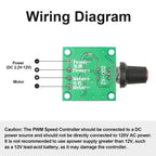 2Pack PWM Speed Controller Adjustable Driver Switch Low Voltage DC