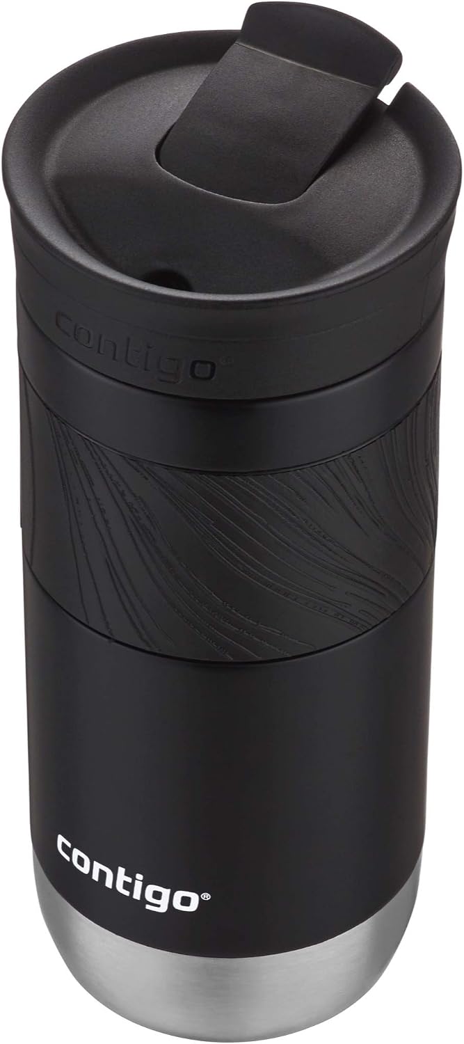 Byron Vacuum-Insulated Stainless Steel Travel Mug with Leak-Proof Lid Reusable Coffee Mug or Water Bottle BPA-Free